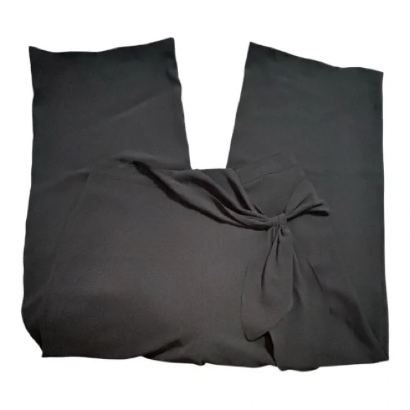 Oddy Wide Leg Pants 1XL Black Tie Waist Comfy Boho Summer NWOT Plus - Picture 3 of 7